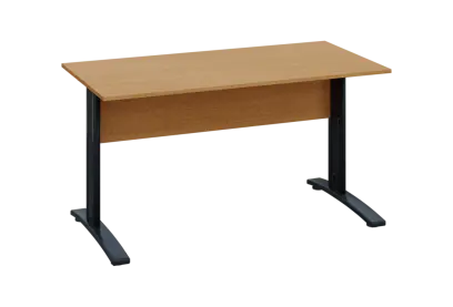 EPK 17 - 14 stůl kancelářský, kovová podnož černá, deska 18 mm, široký 1400 mm, buk Royal